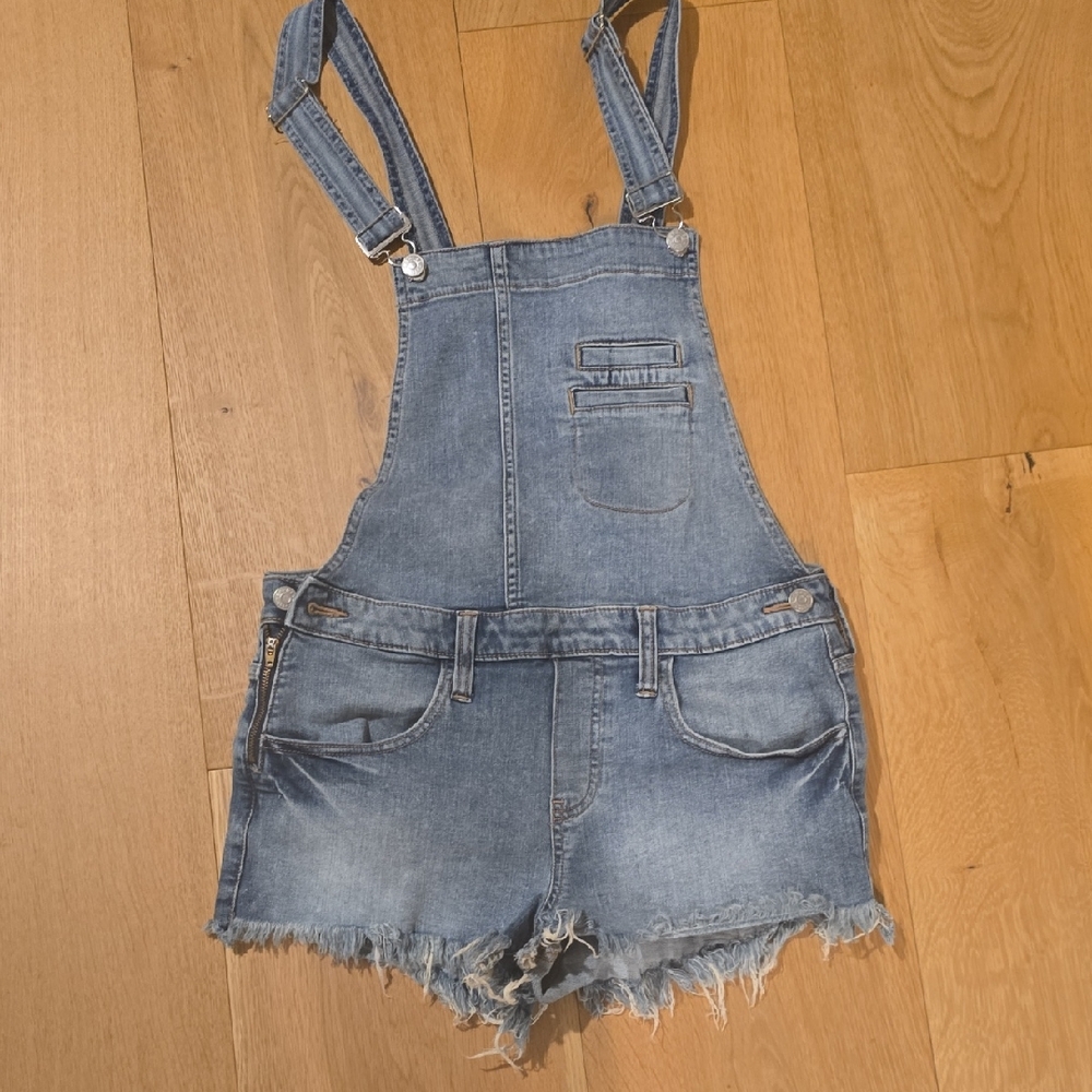 Denim Overall Shorts